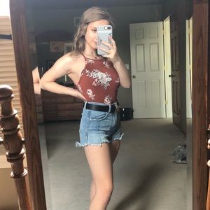 NWOT Aero Floral Crop Tank